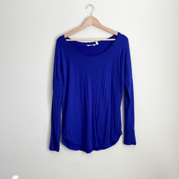 Athleta Blue Long Sleeve Tee with Sleek Thumb Holes - Picture 1 of 5